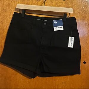 Old Navy Black High-Rise Jean Short Black